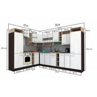 Bucatarie de Colt COSSY NEW ST. 230-310 Wenge / Decor 0244